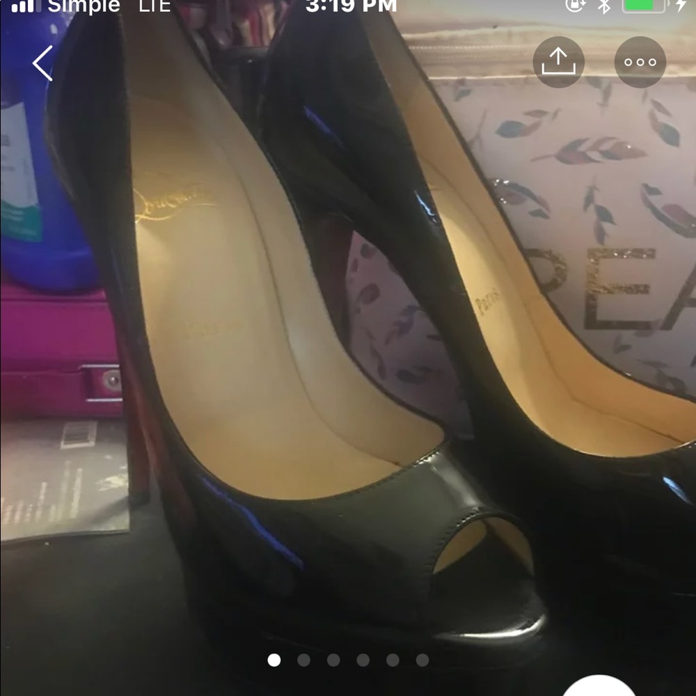 Black Peep toe Christian Louboutin